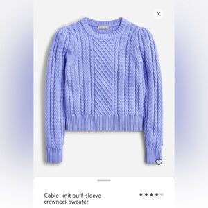J. Crew Women's Cable Knit Sweater - Lavender